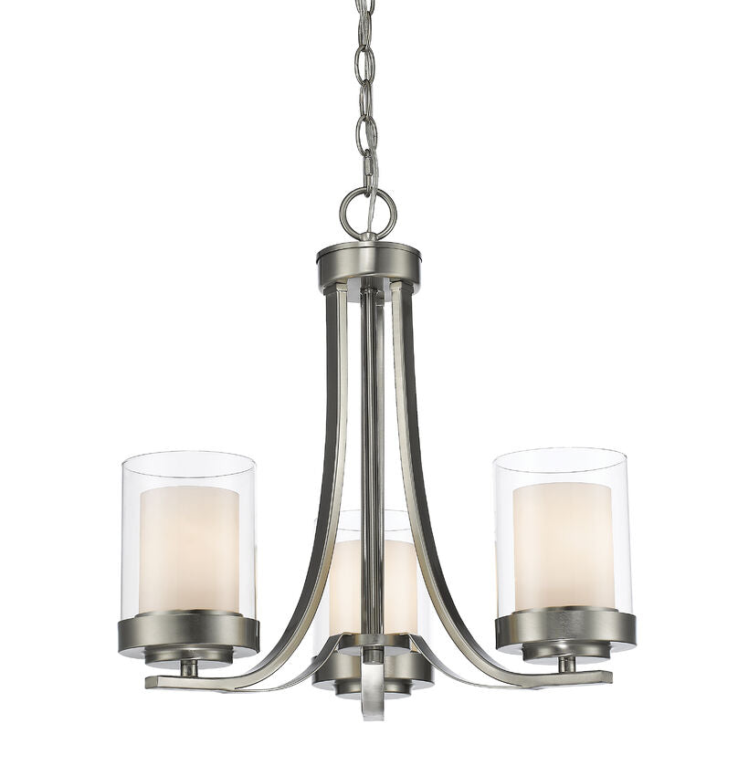 Z-Lite Willow Chandelier, 3-Light, Brushed Nickel | Lighting House Orillia