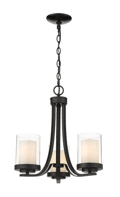 Z-Lite Willow Chandelier 3-Light Matte Black | Lighting House Orillia
