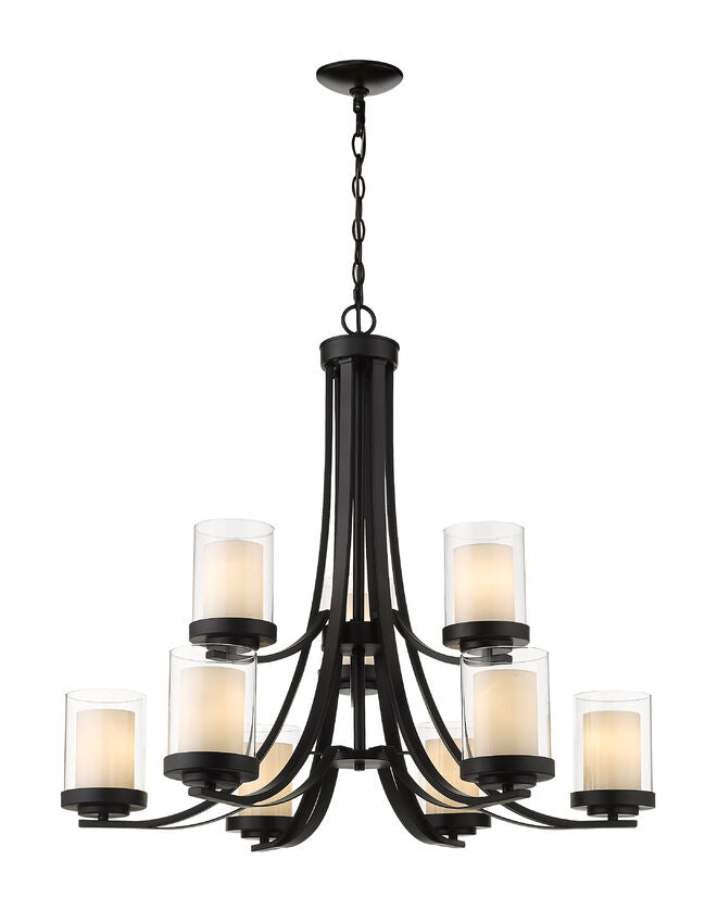 Z-Lite Willow Chandelier 9-Light Matte Black | Lighting House Orillia