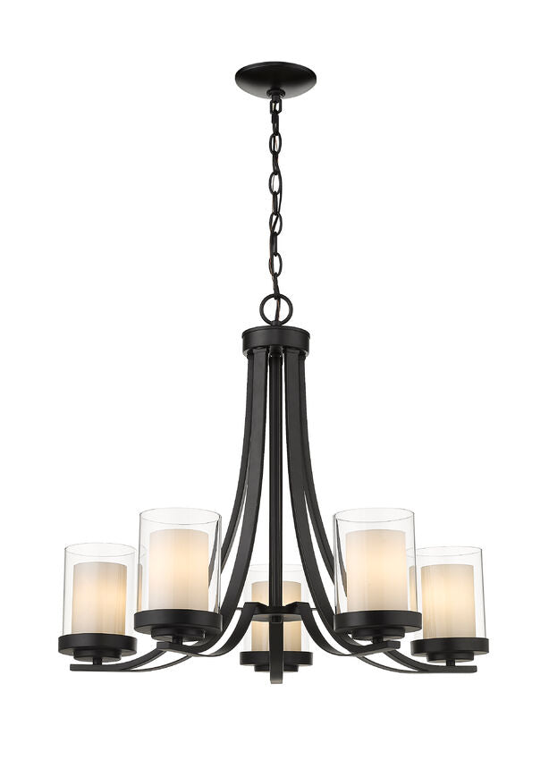 Z-Lite Willow Chandelier, 5-Light, Matte Black | Lighting House Orillia