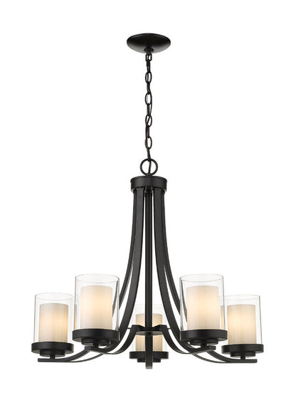 Z-Lite Willow Chandelier, 5-Light, Matte Black | Lighting House Orillia