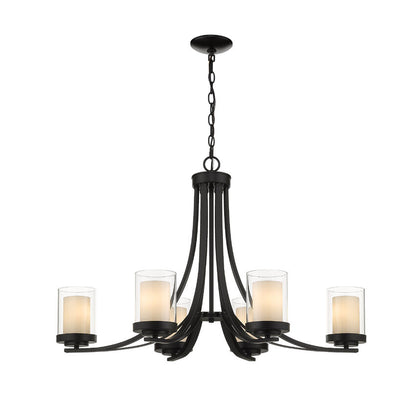 Z-Lite Willow Chandelier, 6-Light, Matte Black | Lighting House Orillia