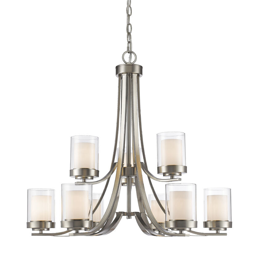 Z-Lite Willow Chandelier, 9-Light, Brushed Nickel | Lighting House Orillia