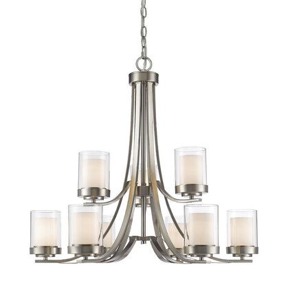 Z-Lite Willow Chandelier, 9-Light, Brushed Nickel | Lighting House Orillia