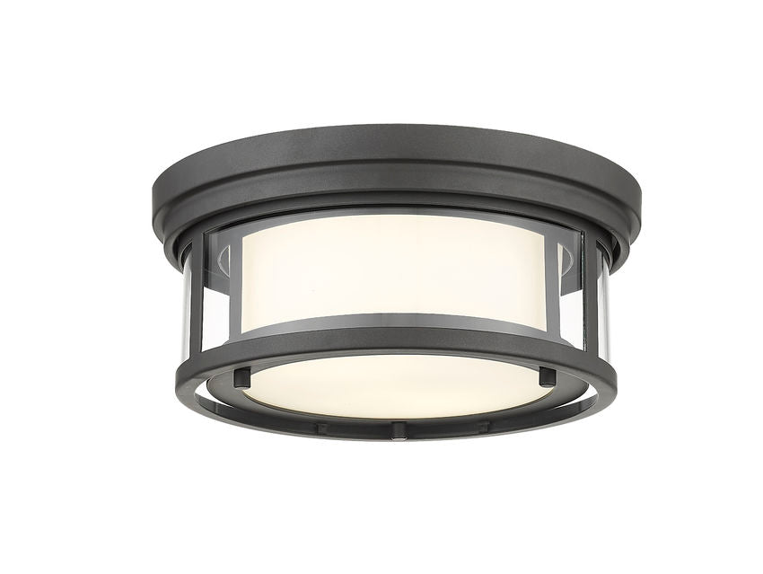 Z-Lite Willow Flush Mount 2-Light Bronze | Lighting House Orillia