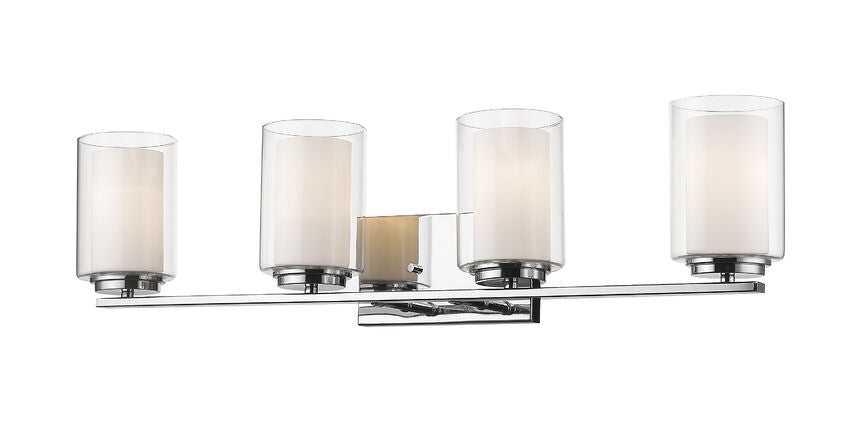 Z-Lite Willow Vanity Light, Clear & Matte Opal Glass, View 6 | Lighting House Orillia