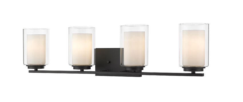 Z-Lite Willow Vanity Light, Clear & Matte Opal Glass, View 7 | Lighting House Orillia