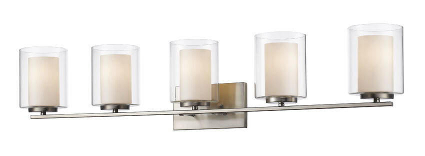 Z-Lite Willow Vanity Light, Clear & Matte Opal Glass, View 9 | Lighting House Orillia