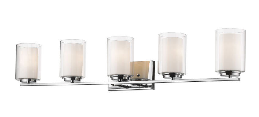 Z-Lite Willow Vanity Light, Clear & Matte Opal Glass, View 10 | Lighting House Orillia