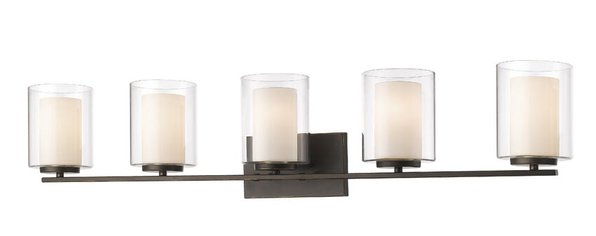 Z-Lite Willow Vanity Light, Clear & Matte Opal Glass, View 11 | Lighting House Orillia